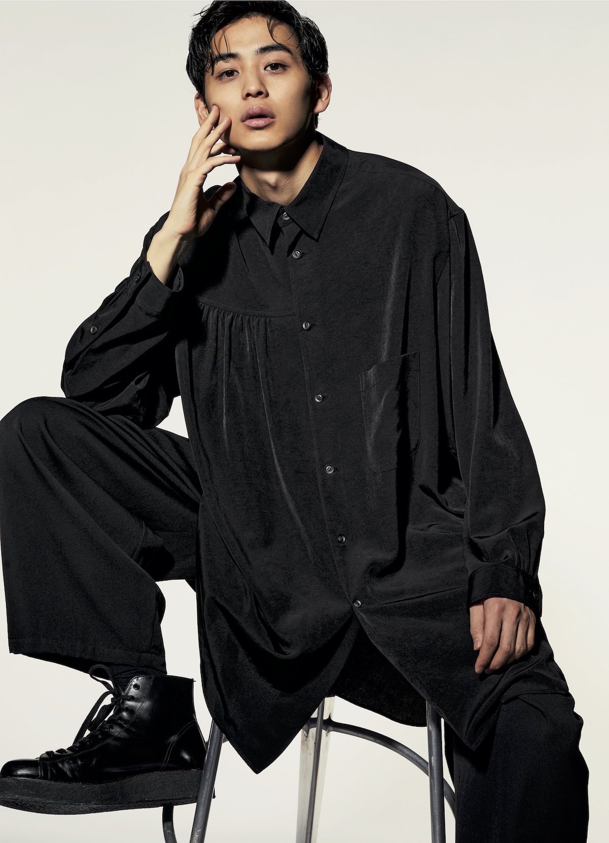 最大50％オフ！ Yohji Yamamoto ヨウジヤマモト チャイナシャツ gefert