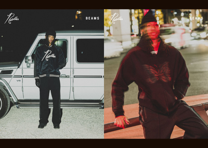 BEAMS別注　NEEDLES Nylon Stadium Jacket NEEDLES＞×＜BEAMS＞ Nylon Stadium Jacket Special Item No.11