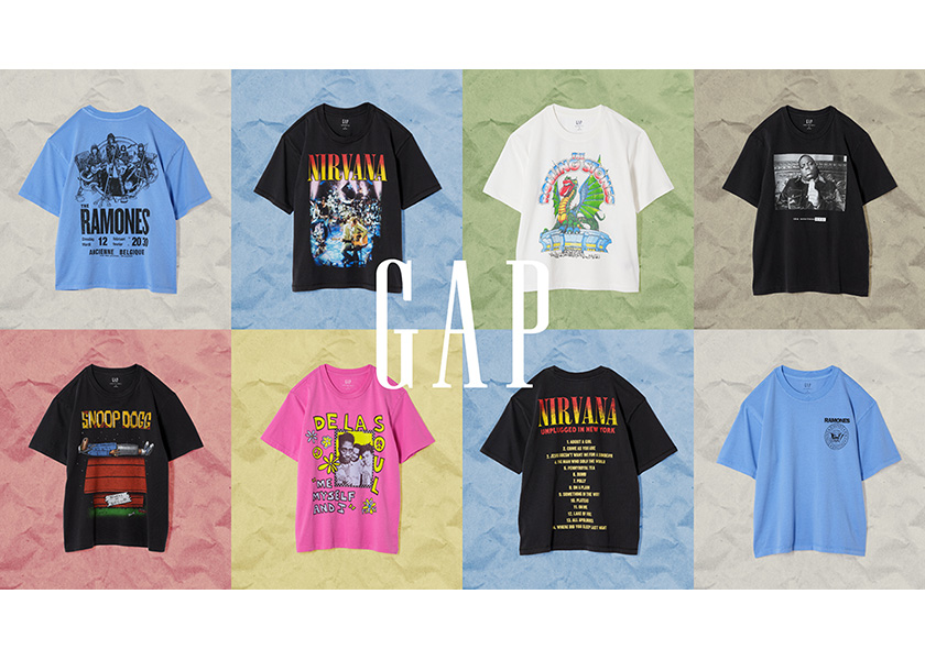 Gapから、新たなレジェンドアーティストたちとのミュージックTシャツが発売！