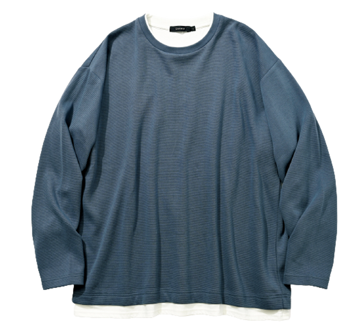 ジョンスメドレー フェイクレイヤード 一枚で決まる、重ね着風の楽ちん