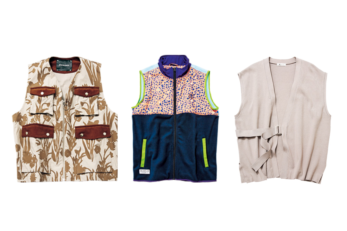 Tシャツの上にあわせて簡単！ キャラ立ちベスト | ファッション